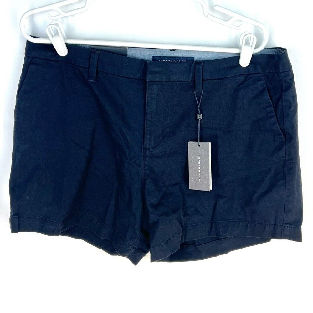 Tommy Hilfiger Women’s Hollywood 5 Inch Navy Chino Shorts Size 14